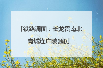 铁路调图：长龙贯南北 青城连广陵(图)