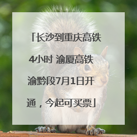 长沙到重庆高铁4小时 渝厦高铁渝黔段7月1日开通，今起可买票