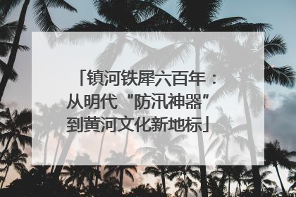 镇河铁犀六百年：从明代“防汛神器”到黄河文化新地标