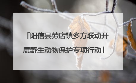 阳信县劳店镇多方联动开展野生动物保护专项行动