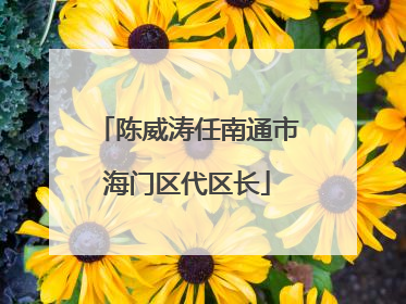 陈威涛任南通市海门区代区长