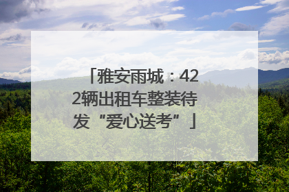 雅安雨城：422辆出租车整装待发“爱心送考”