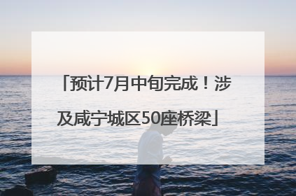 预计7月中旬完成！涉及咸宁城区50座桥梁