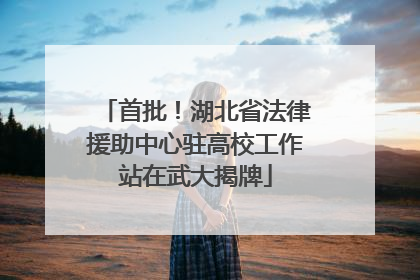 首批！湖北省法律援助中心驻高校工作站在武大揭牌