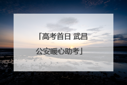高考首日 武昌公安暖心助考