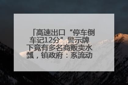 高速出口“停车倒车记12分”警示牌下竟有多名商贩卖水瓢，镇政府：系流动摊位，已多次劝离