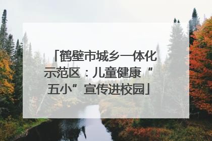 鹤壁市城乡一体化示范区：儿童健康“五小”宣传进校园