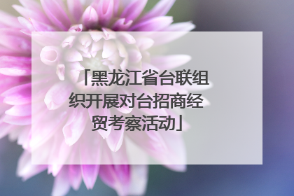 黑龙江省台联组织开展对台招商经贸考察活动