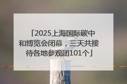 2025上海国际碳中和博览会闭幕，三天共接待各地参观团101个