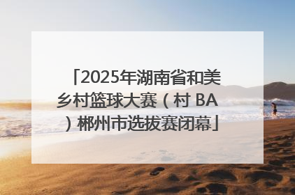 2025年湖南省和美乡村篮球大赛（村 BA）郴州市选拔赛闭幕