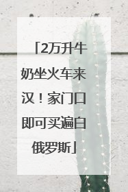 2万升牛奶坐火车来汉！家门口即可买遍白俄罗斯