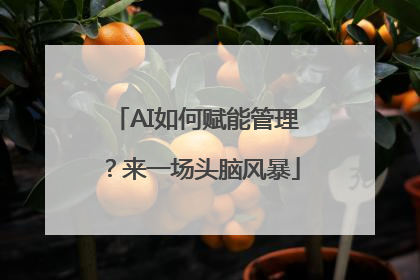 AI如何赋能管理？来一场头脑风暴